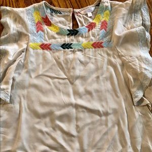 LC Lauren Conrad Embroidered Top